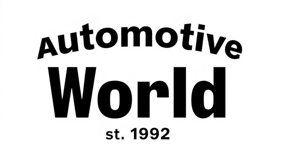 Automotive World est. 1992 logo, electric logistics theme.