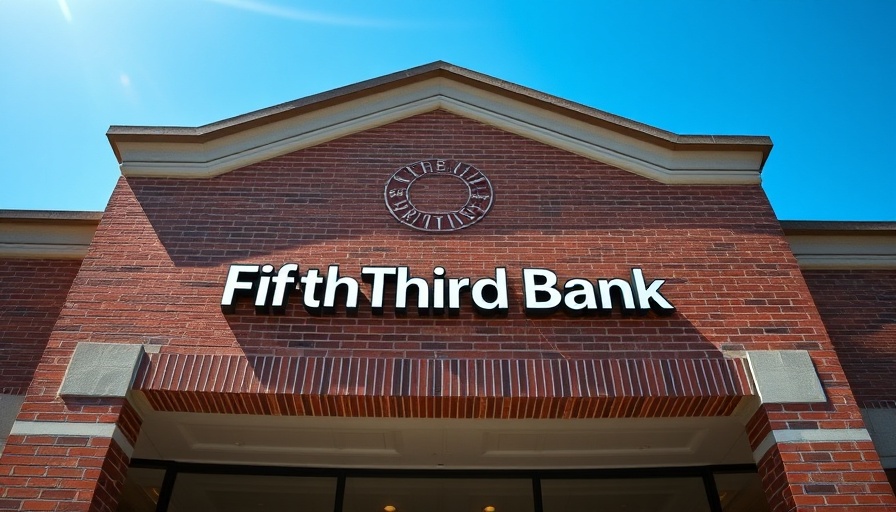 Fifth Third Bank building facade on a sunny day, highlighting architectural design.