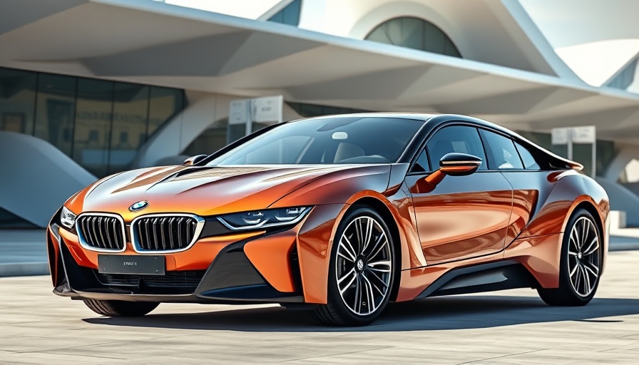 2025 BMW i7 parked in front of futuristic architecture.