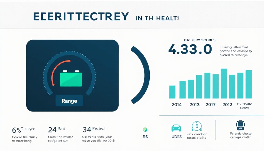 Electric vehicle battery health scores and usable range display.