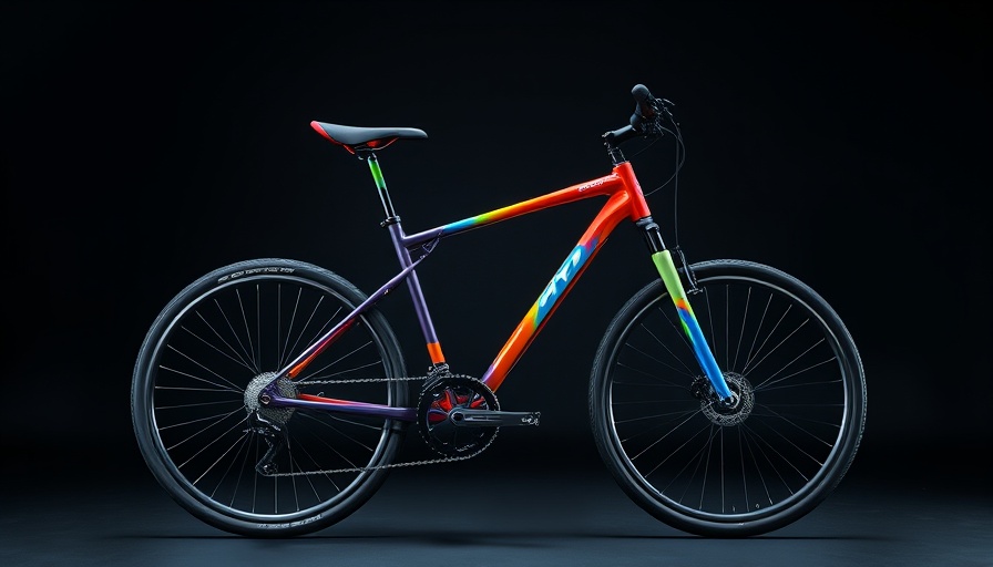 Rockrider Race 940 S Pro Team bike in colorful design on dark background.