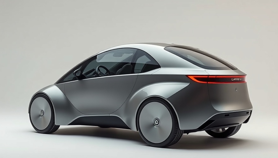 Futuristic Canoo vehicle in studio setting, emphasizing Canoo bankruptcy discussion.