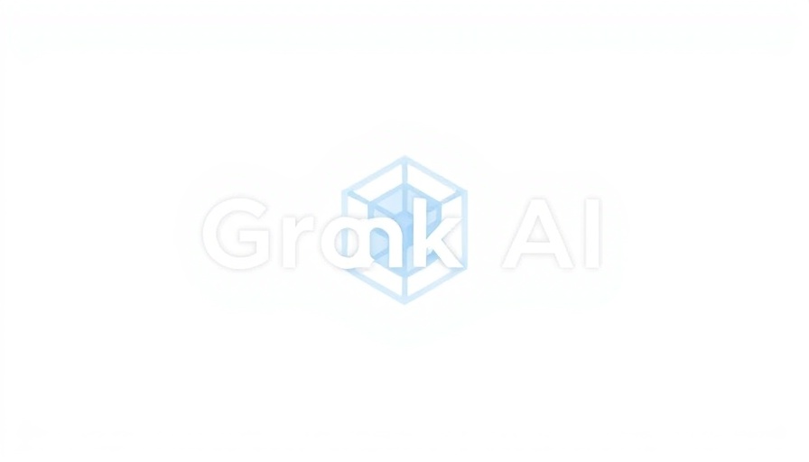 Minimalist Grok AI logo with hexagonal network design.