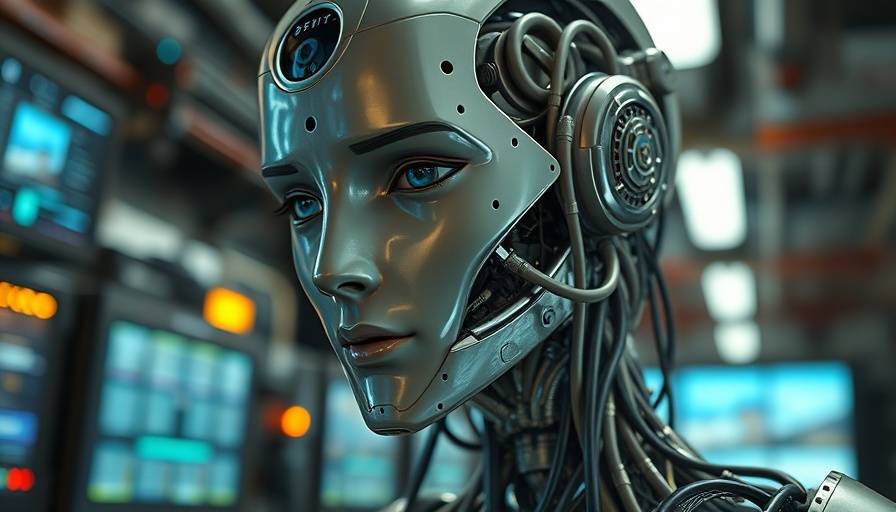 Futuristic android in high-tech setting, Dash Enterprise theme
