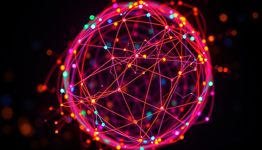 Global Economy interconnected light sphere on dark background.