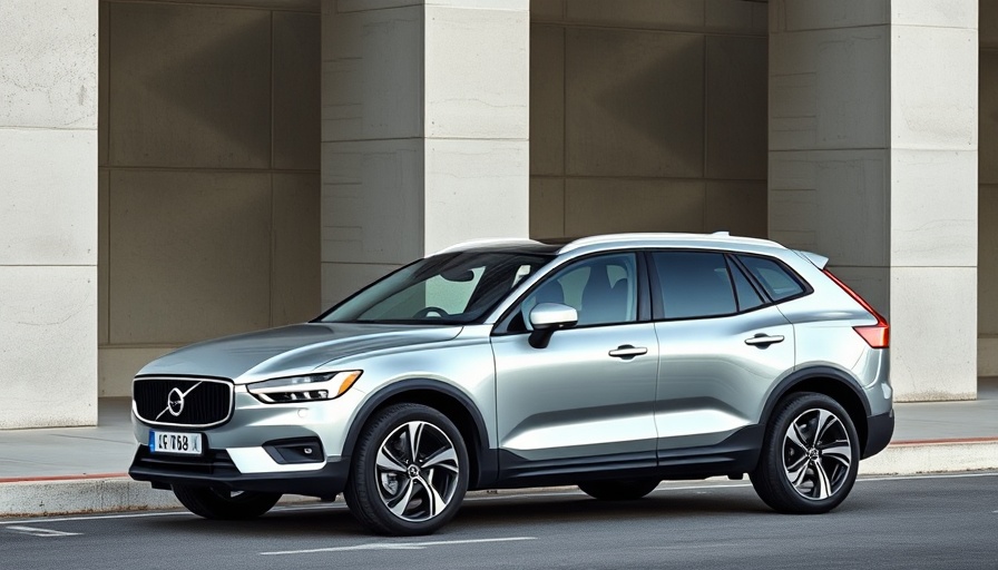 Sleek 2025 Volvo EX30 EV parked in urban setting.