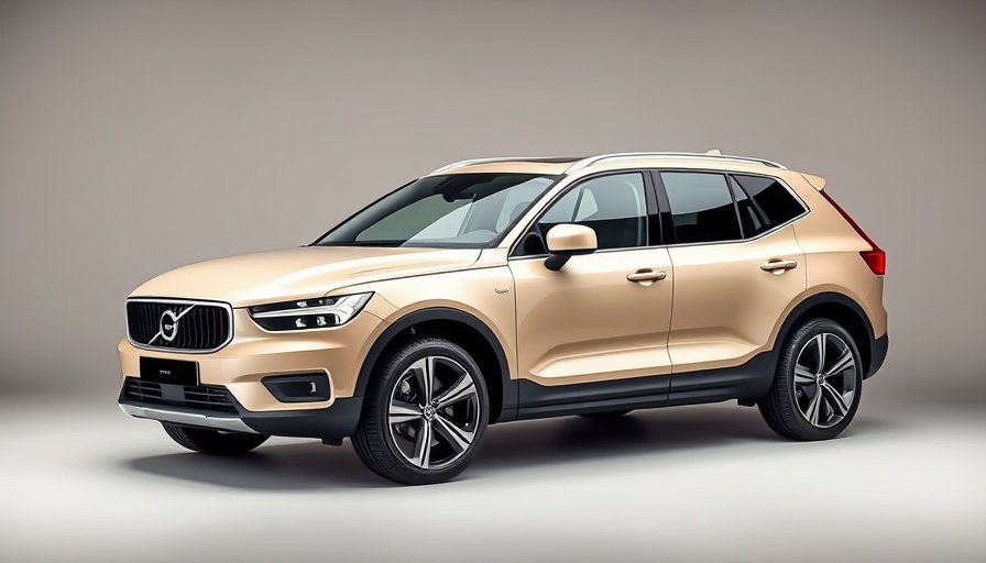 Modern 2025 Volvo EX40 SUV in a minimal studio setting.