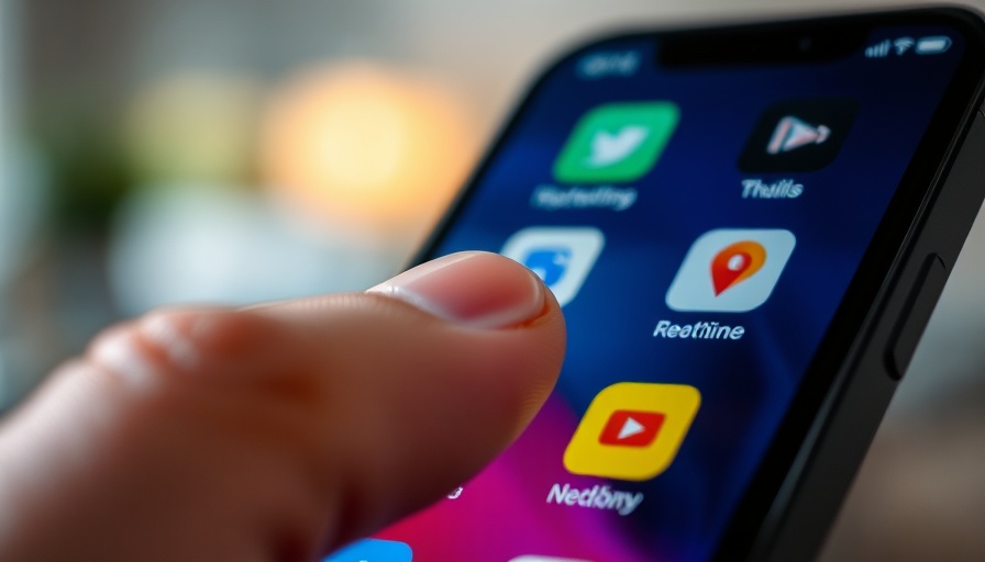 Close-up of smartphone apps related to auto loan originations.