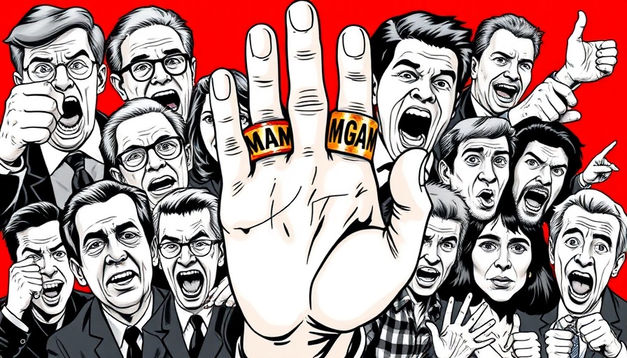 MAGA Influencers pop-art style collage on vibrant background.