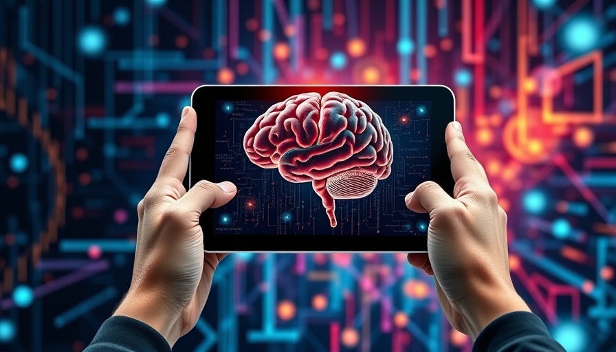 Open Weight Definition concept: brain on digital tablet with abstract background.