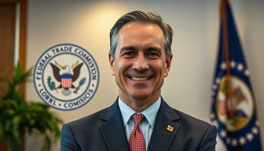 FTC Changes: Official seal and professional man smiling confidently.