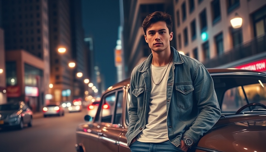 Streetwear fashion at Speedhunters Store, night urban car scene.