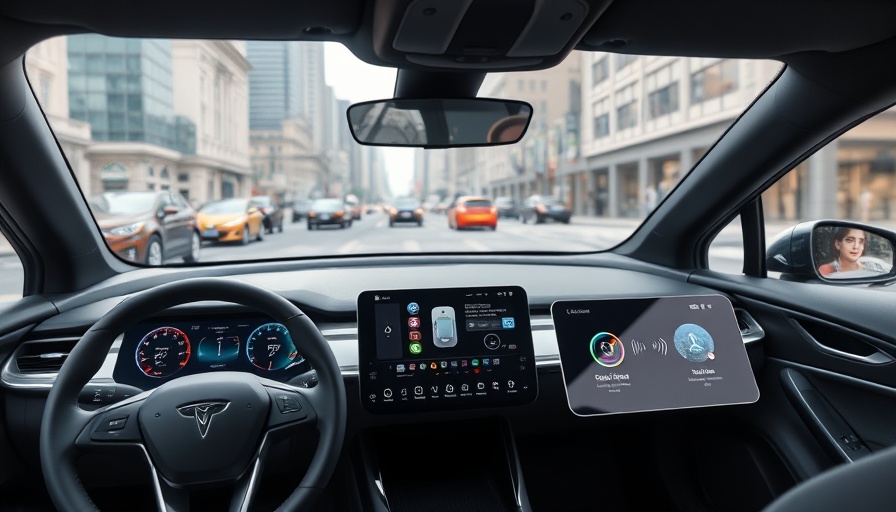 Electric vehicle dashboard with voice assistant displays.