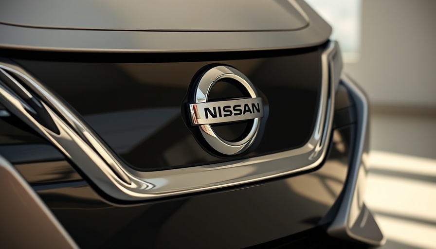 Close-up of Nissan EV grille, representing Nissan EV cancellations.