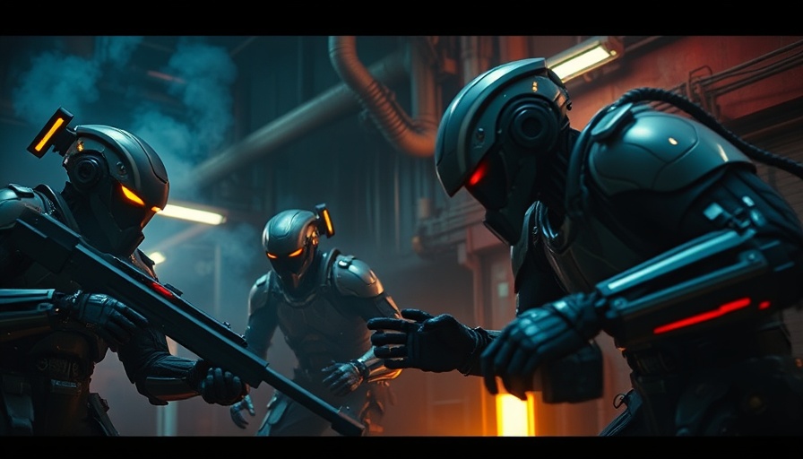 Cybernetic action scene showcasing Nvidia DLSS 4 technology.