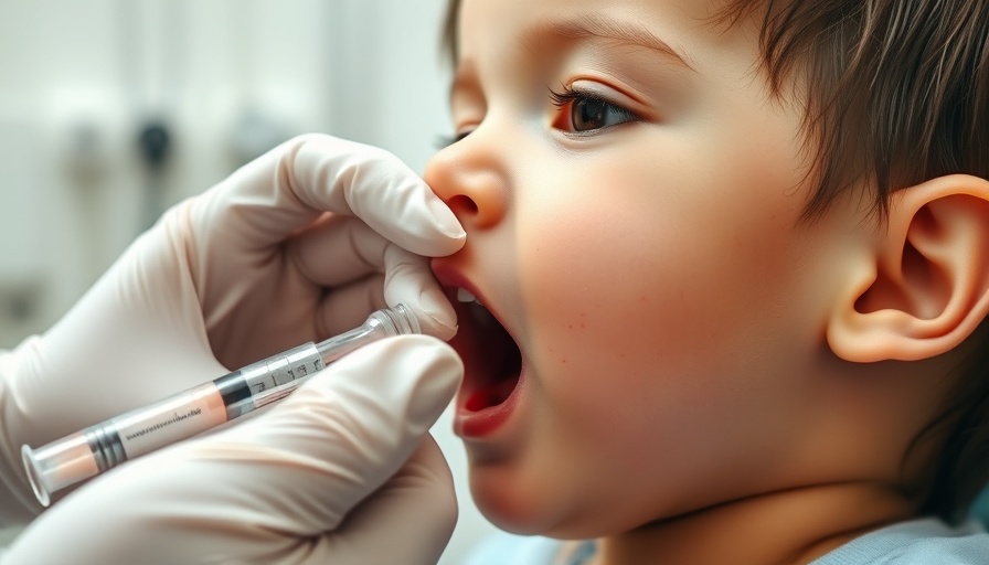 Child receiving oral vaccine amidst US Withdrawal from WHO context.