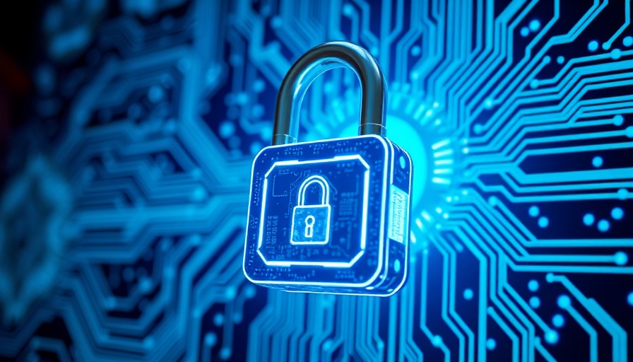 Futuristic digital padlock symbolizing password management security