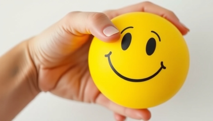 Close-up of hand squeezing a smiley stress ball, AI researchers stress.