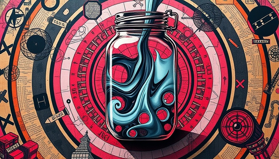 Artistic collage depicting scientific innovations with vibrant details.
