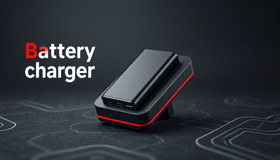PowerPlus family charger promotional ad with dark textured background.