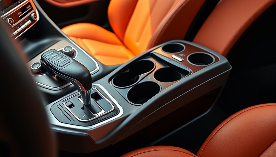 2025 Kia Carnival interior showing center console with leather accents.