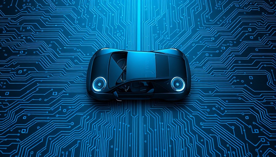 Futuristic car on a digital background for peak truck analysis.