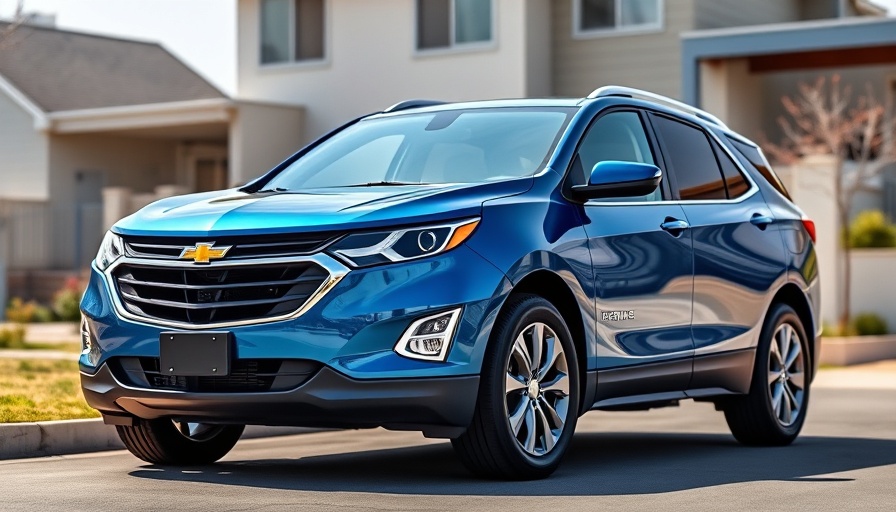 2025 Chevy Equinox EV in vibrant blue parked outdoors.