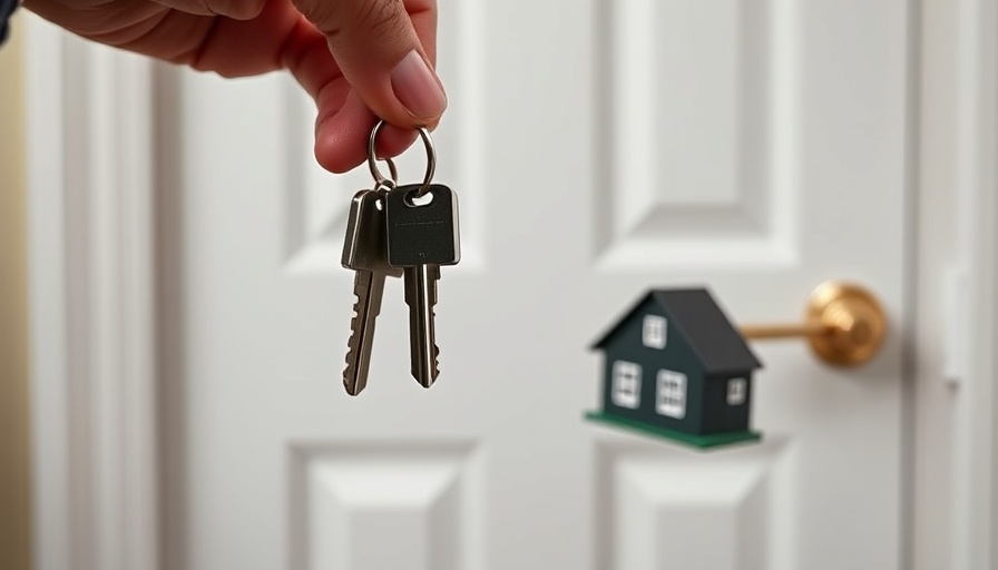Hand holding house keys, Poland real estate concept.