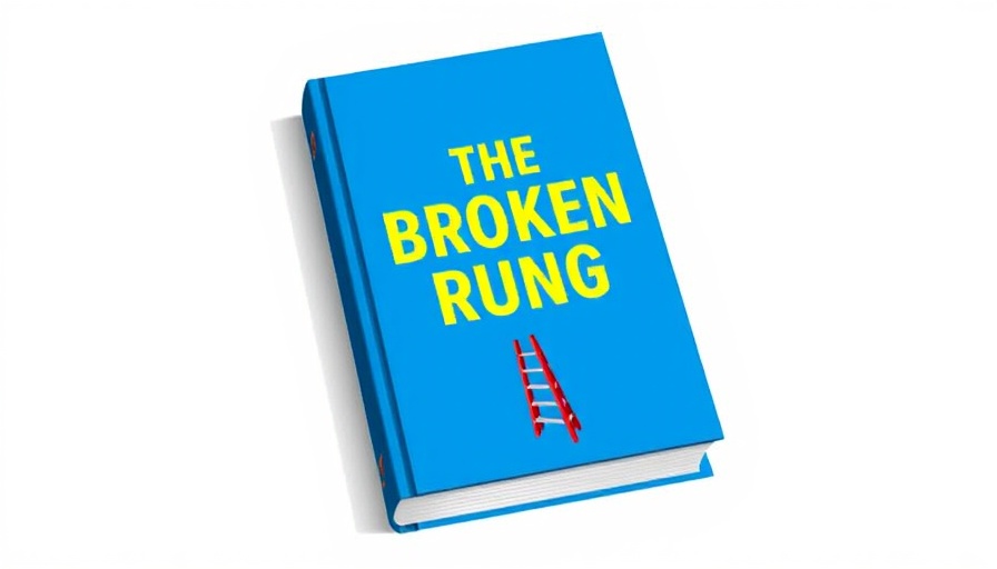 The Broken Rung book cover with red ladder graphic.
