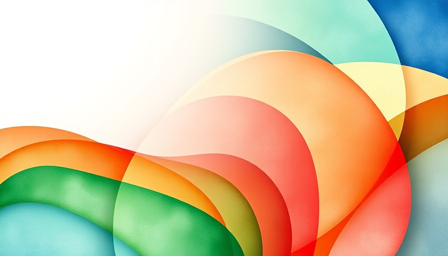 Abstract visualization of working capital optimization with colorful shapes.