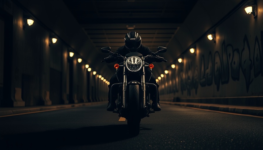 2025 Harley-Davidson models showcased in a cinematic tunnel scene.