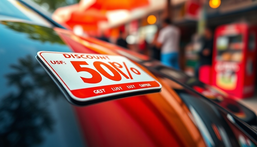 Vibrant vehicle price sticker in Canadian wholesale vehicle market.