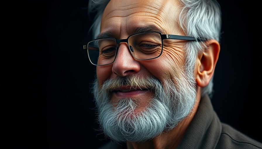 Portrait of a senior man with glasses and a patterned vest, smiling.