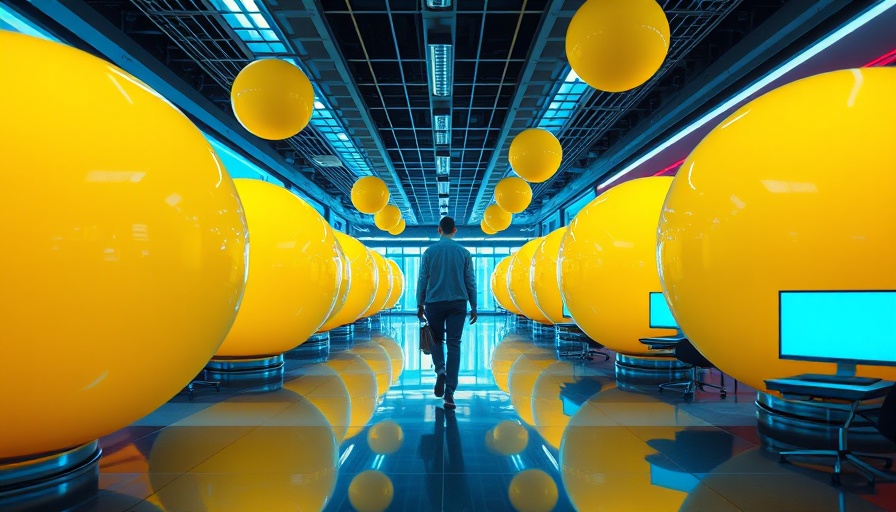 AI Fatigue concept with digital pixelation in futuristic office.
