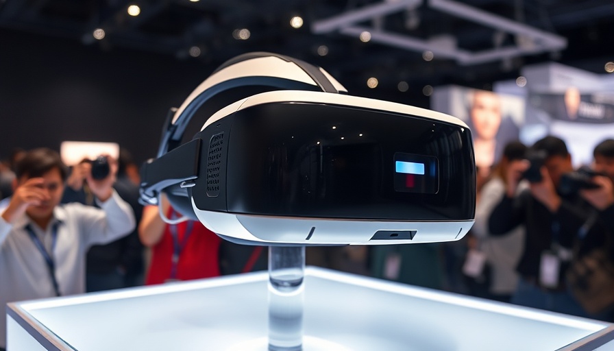 Samsung Unpacked 2025 VR headset on display at tech event.