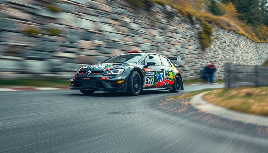 Oliver Solberg penalty event with rally car skidding on corner.