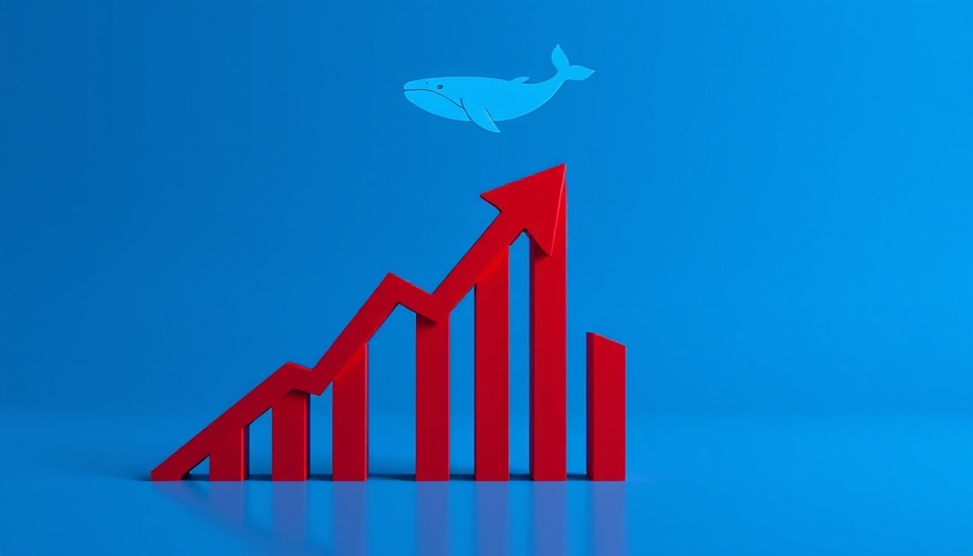DeepSeek AI data trend visualization with whale logo