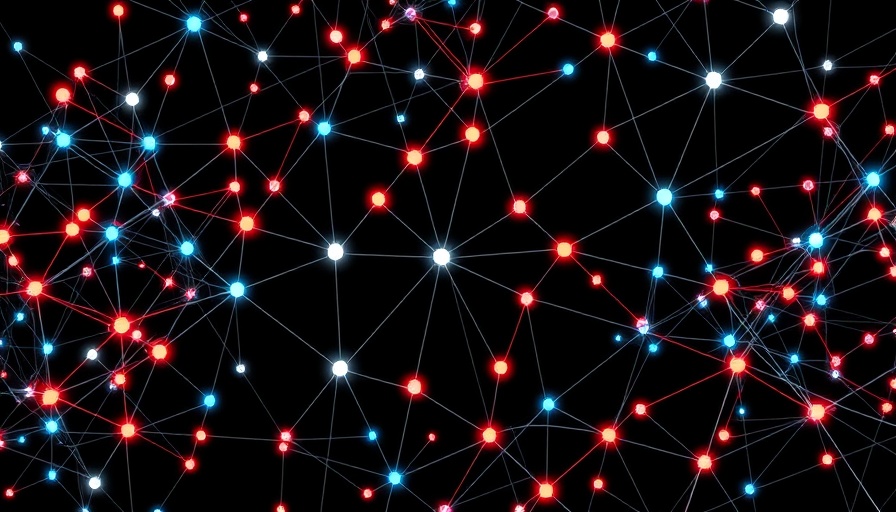 Complex causal graphs network illustration with vibrant colors