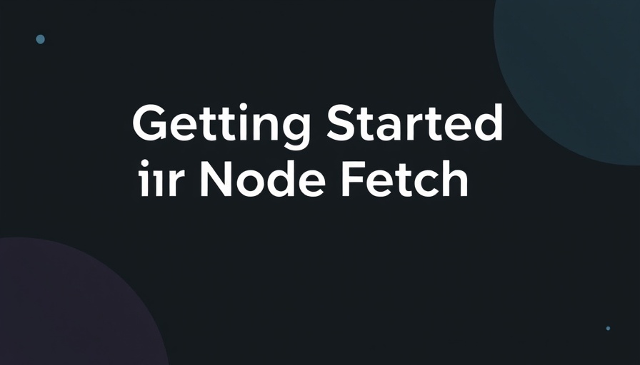 Node Fetch blog graphic with sleek geometric design