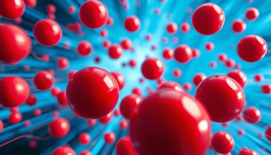 Dynamic abstract image with red spheres and blue light for Kernel Methods.