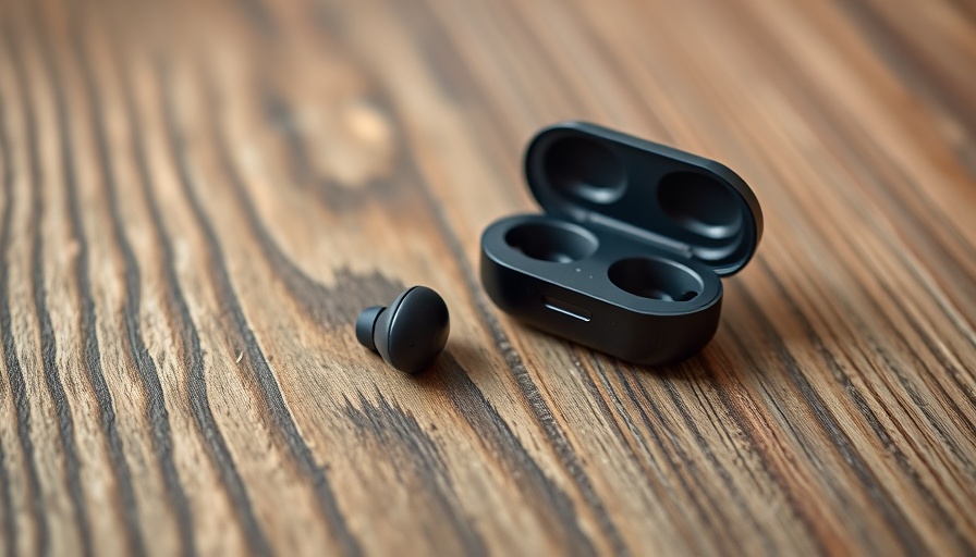AirPods update: close-up of earbuds on wooden surface.