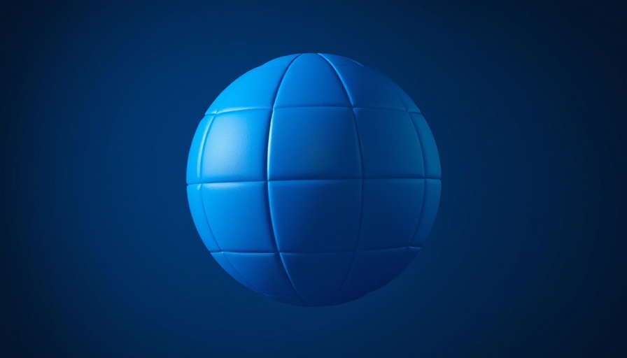 Abstract blue globe representing global trade dynamics in futuristic style.