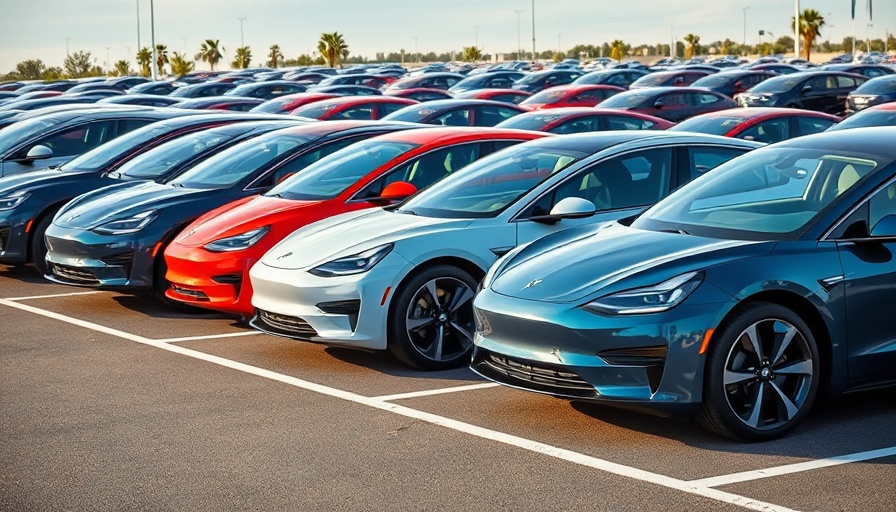 Diverse electric cars symbolizing electric vehicle market share.