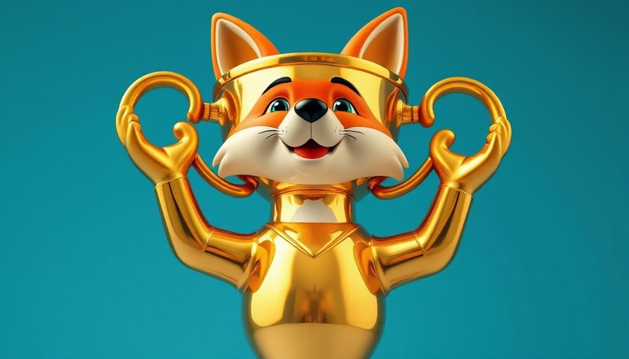 Top-Rated Dealers gold trophy with fox mascot.