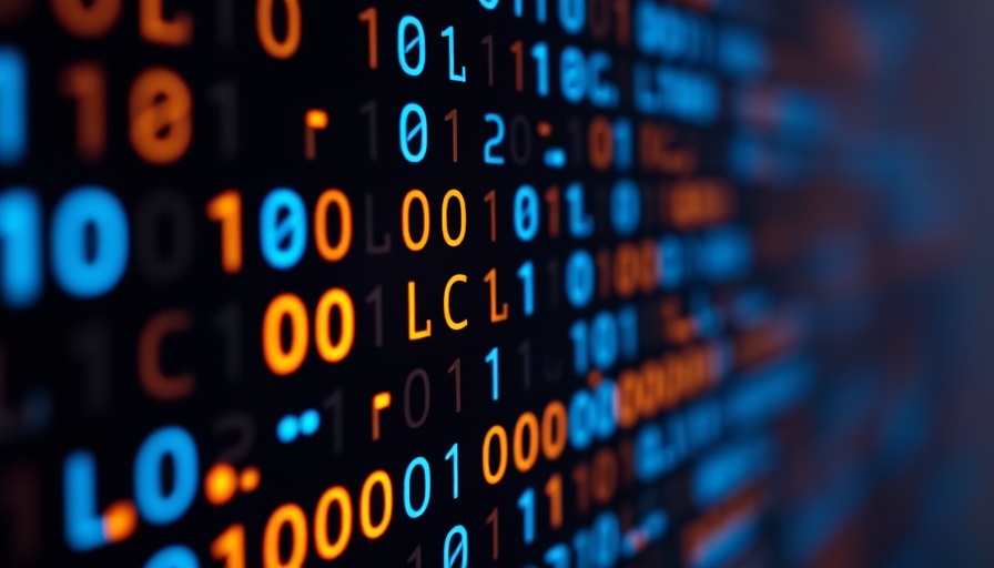 Close-up of digital binary code representing AI reasoning models.