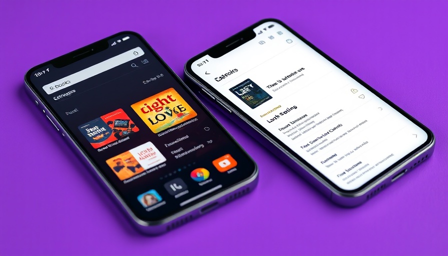 Bookshop.org e-books displayed on smartphones with purple background