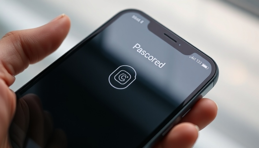 Close-up of smartphone screen with Face ID prompt, AI productivity.