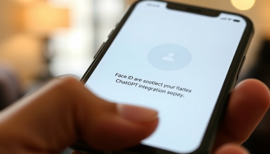 ChatGPT integration on smartphone with Face ID prompt.