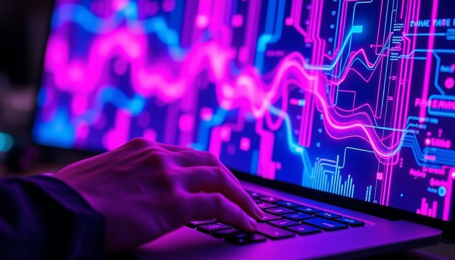 Perplexity AI vibrant futuristic keyboard interaction with dynamic lights.