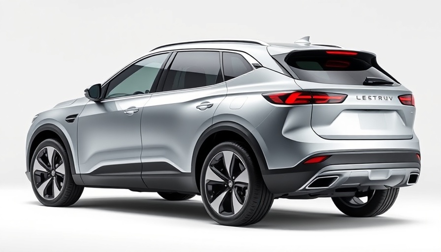 Lucid Gravity sleek modern electric SUV rear view design.